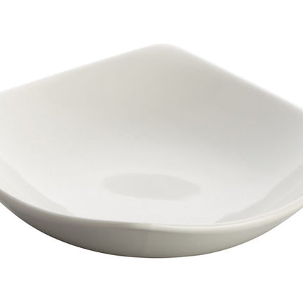 Winco WDP013-102 Lera Bright White 4 1/4" Square Porcelain Bowl