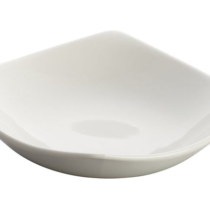 Winco WDP013-103 Lera Bright White 5 1/4" Square Porcelain Plate