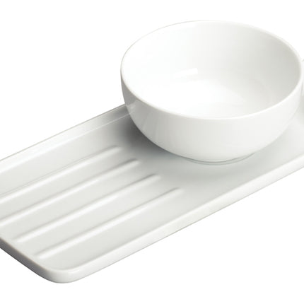 Winco WDP016-103 Newry Porcelain 11 5/8" x 4 3/4" Bright White Sandwich & Soup Serving Bowl Set