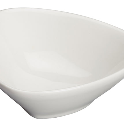 Winco WDP021-102 Mescalore Bright White 3 7/8" Triangular Porcelain Bowl