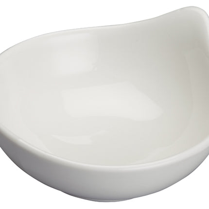 Winco WDP021-103 Mescalore Bright White 3 3/4" Round Porcelain Dish