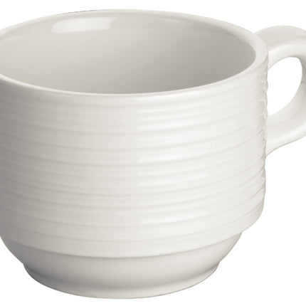 Winco WDP022-111 Zendo White 6 oz. Porcelain Coffee Cup