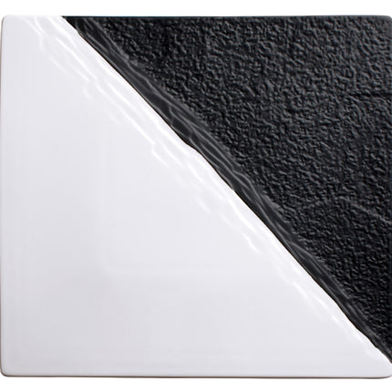 Winco WDP023-204 Visca 11" Square Black & White Porcelain Platter