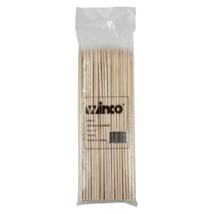 Winco WSK-08 8" Bamboo Skewers - Bag of 100