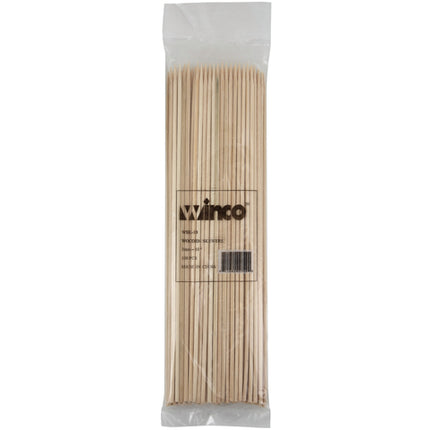 Winco WSK-10 10" Bamboo Skewers - Bag of 100