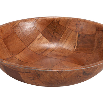 Winco WWB-10 10" Woven Wood Salad Bowl