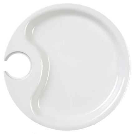 Yanco CAT-7010IV Catering Melamine 9.5" Party Plate - Ivory