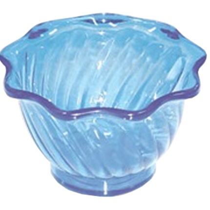 Yanco DS-005B Plastic Dessert Dish Blue 6 Oz