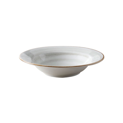 GET PA1607903712 Corona Artisan Gray Porcelain 9.75" Rimmed Bowl 18.6 Oz. - 12/Case