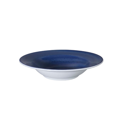 GET PA1003903712 Corona Aqua Ocean Blue Porcelain 9 3/4" Rimmed Bowl - 12/Case