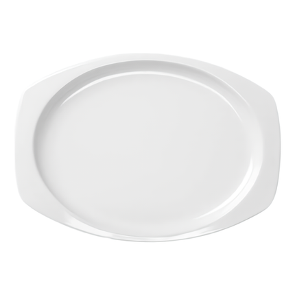 Yanco NS-211W Nessico Melamine 11 1/2" x 7 1/2" Rectangular Platter White