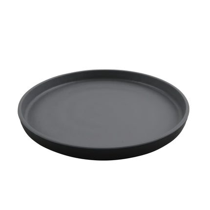 GET RP-9-GRM/BKM Roca Gray/Black Melamine 9" Round Dinner Plate