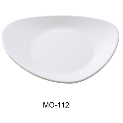 Yanco MO-112 Moderne Melamine 12" x 10 1/2" Triangle Plate