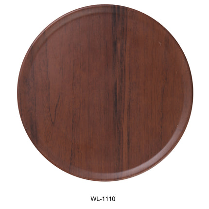 Yanco WL-1110 Woodland Melamine 10 1/4" x 3/4" Round Plate