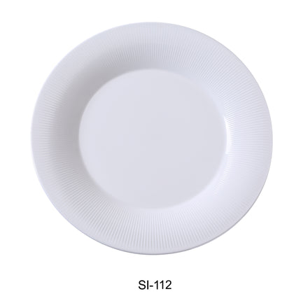 Yanco SI-112 Siena China 12" x 1 1/4" Round Plate