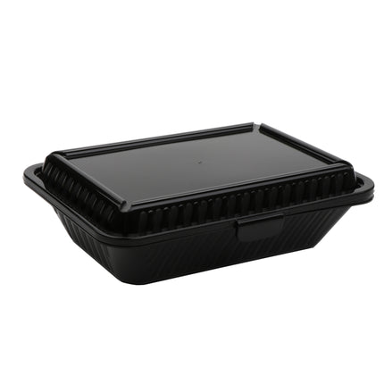 GET EC-11-1-BK Eco Black Polypropylene Half Size, Reusable Food Container - 12/Case