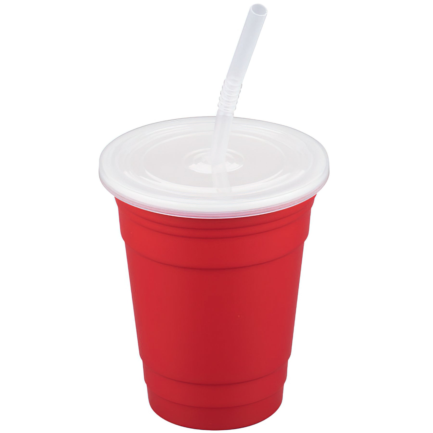 GET To-Go 24 oz. Red Polypropylene Reusable Tumbler, Lid, and Straw Set -  24/Case