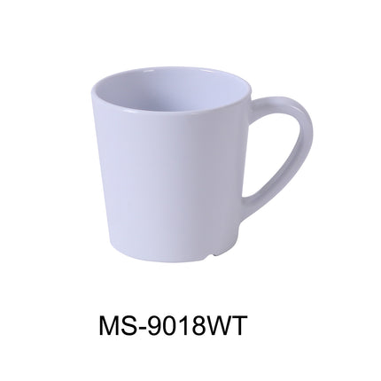 Yanco MS-9018WT Melamine 3" x 3"H Mug/Cup - 7 Oz White