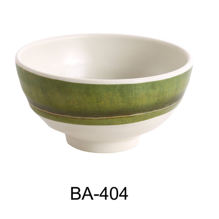 Yanco BA-404 Bamboo Style Melamine 4 1/2" x 2 1/2" Rice Bowl 10 Oz