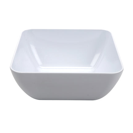 GET CS-960-W Midtown White Melamine 3 Qt. Square Large Display Bowl With Rounded Corners - 3/Case