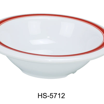 Yanco HS-5712 Houston Melamine 7 1/2" x 1 3/4"H Soup/Salad Bowl - 12 Oz