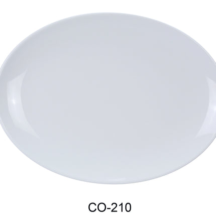 Yanco CO-210 Coupe Pattern Melamine 10" x 7" Rectangular Platter