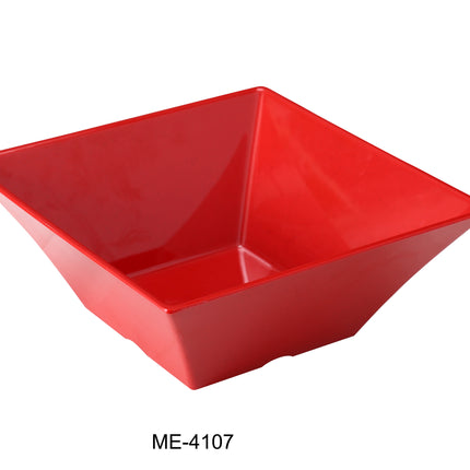 Yanco ME-4107 Mexico Melamine 7 1/2" x 3 1/2"H Square Bowl 2 Qt