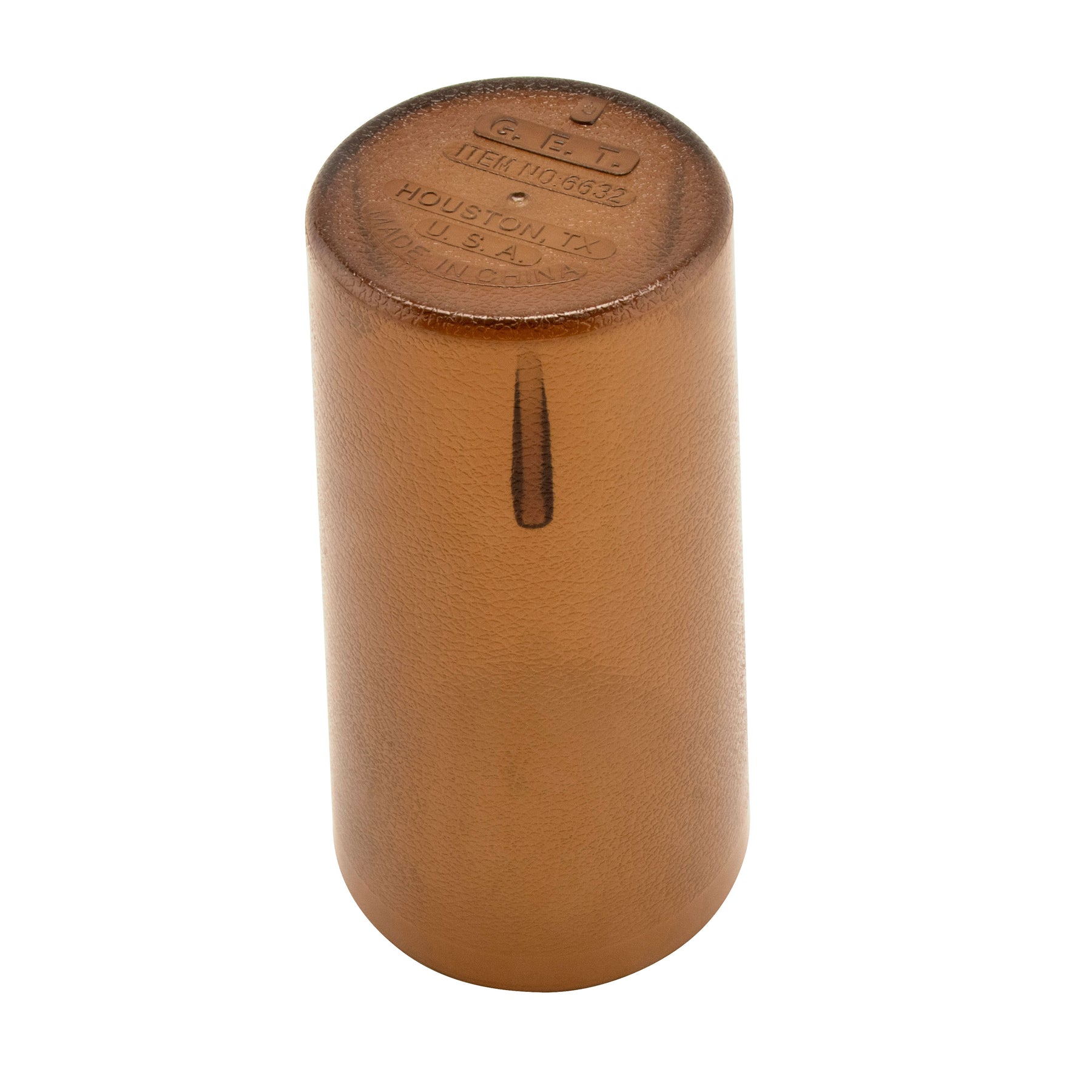 GET 6632-1-A 32 oz. Amber Customizable SAN Plastic Tall Pebbled Tumbler -  48/Case