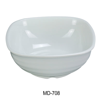 Yanco MD-708 Milando Melamine 8" Square Bowl 42 Oz, 3 1/2"H