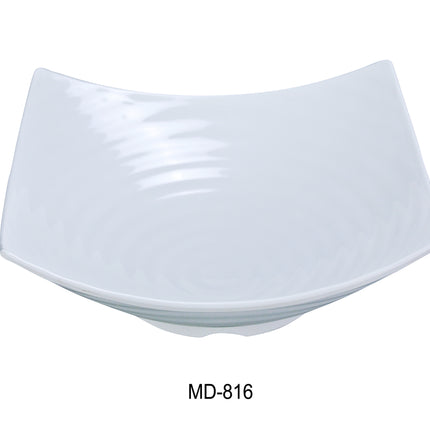 Yanco MD-816 Milando Melamine 16" Square Bowl 160 Oz, 3 3/4"H