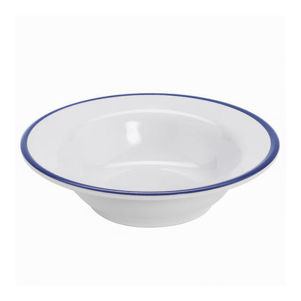 GET B-50-W/CB Settlement Bistro White Melamine 4.5 Oz. 5" Small Side Dish Bowl - 48/Case