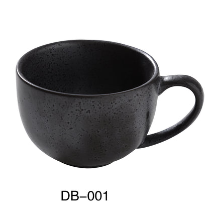 Yanco DB-001 Diamond Black China 3 1/2" x 2 1/2" Cup 7 Oz