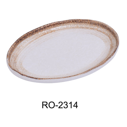 Yanco RO-2314 Rockeye-2 China 14" x 9 1/4" x 1 1/2" Platter