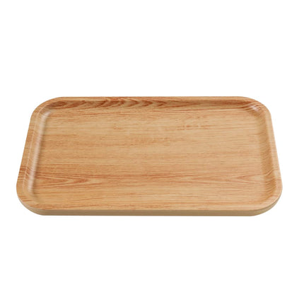 Yanco WD-2215 Wooden Tray 14 1/8" x 9 1/2" Rectangular Plate - 12/Case