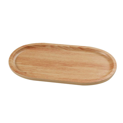 Yanco WD-2510 Wooden Tray 10 1/2" x 5 1/4" Oval Plate - 36/Case
