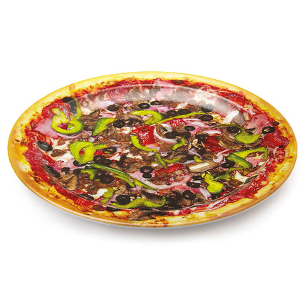 GET DP-909-PZ Creative Table Pizza Colored Melamine 9" Round Pizza Plate - 24/Case