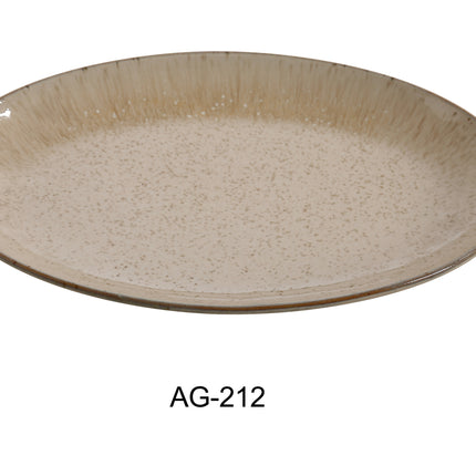 Yanco AG-212 China 12" x 8 1/4" Coupe Platter