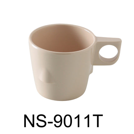 Yanco NS-9011T Nessico Melamine 3" Stackable Bulbous Cup 8 Oz Tan