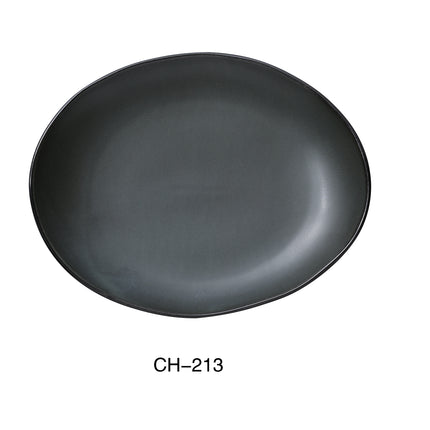 Yanco CH-213 Champs China 13" x 10 1/2" x 1 1/2" Oval Plate