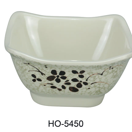 Yanco HO-5450 Honda Melamine 4 3/4" x 2 1/4"H Square Bowl 10 Oz