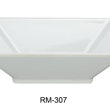 Yanco RM-307 Rome Melamine 7" x 2"H  Deep Square Plate 22 Oz