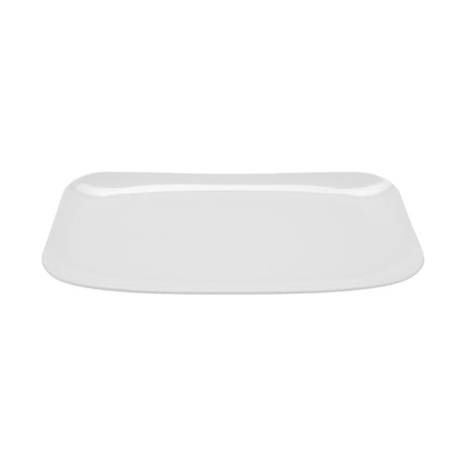 GET CS-6113-W Siciliano White Melamine 18" X 9.75" Rectangular Plate - 6/Case