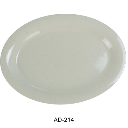 Yanco AD-214 Ardis Melamine 14" x 10" Oval Platter