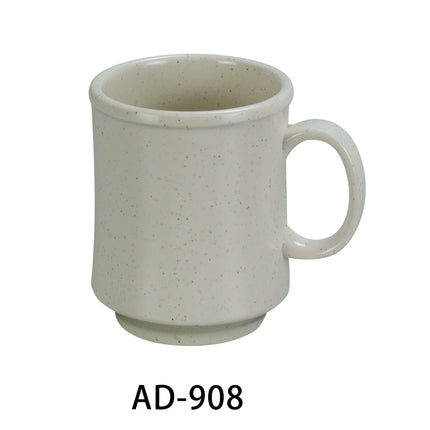 Yanco AD-908 Ardis Melamine 3" x 3 3/4"H Coffee Mug - 8 Oz