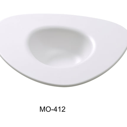 Yanco MO-412 Moderne Melamine 12" x 10 1/2" x 2 1/2" Dessert Plate 14 Oz