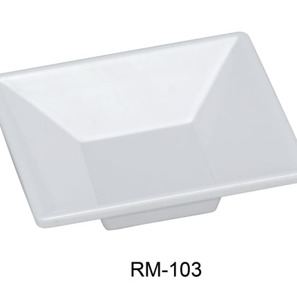 Yanco RM-103 Rome Melamine 3" Small Square Dish 2.5 Oz