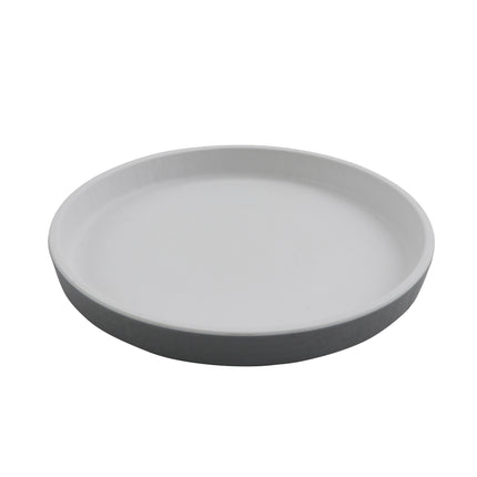 GET RP-7-WM/GRM Roca White/Gray Melamine 7" Round Dinner Plate