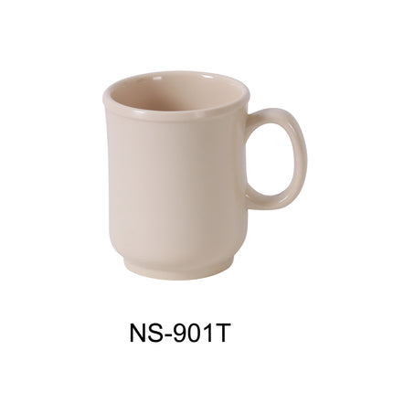 Yanco NS-901T Nessico Melamine 3" x 3 5/8"H Bulbous Mug 8 Oz Tan