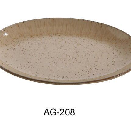 Yanco AG-208 China 8" x 5 1/2" Coupe Platter