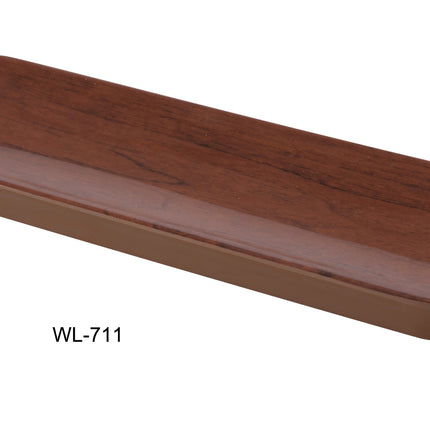 Yanco WL-711 Woodland Melamine 11 1/2" x 3 1/2" x 3/4" Olive Tray